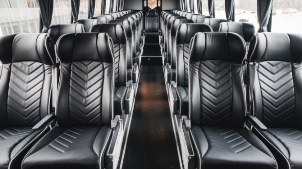 56 passenger charter bus inside el monte