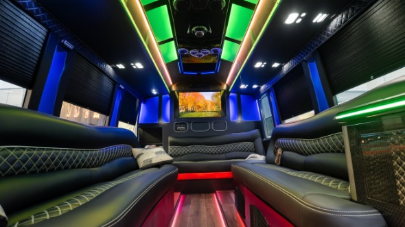 el monte party bus rental inside